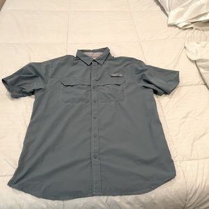 Columbia PFG blue fishing shirt